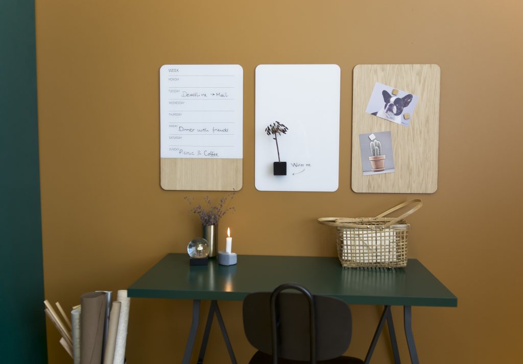 White Glass and Oak Veneer Planner Series | Designer Allboards